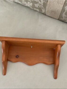 Wood Wall Shelf in Warm Honey Brown pine